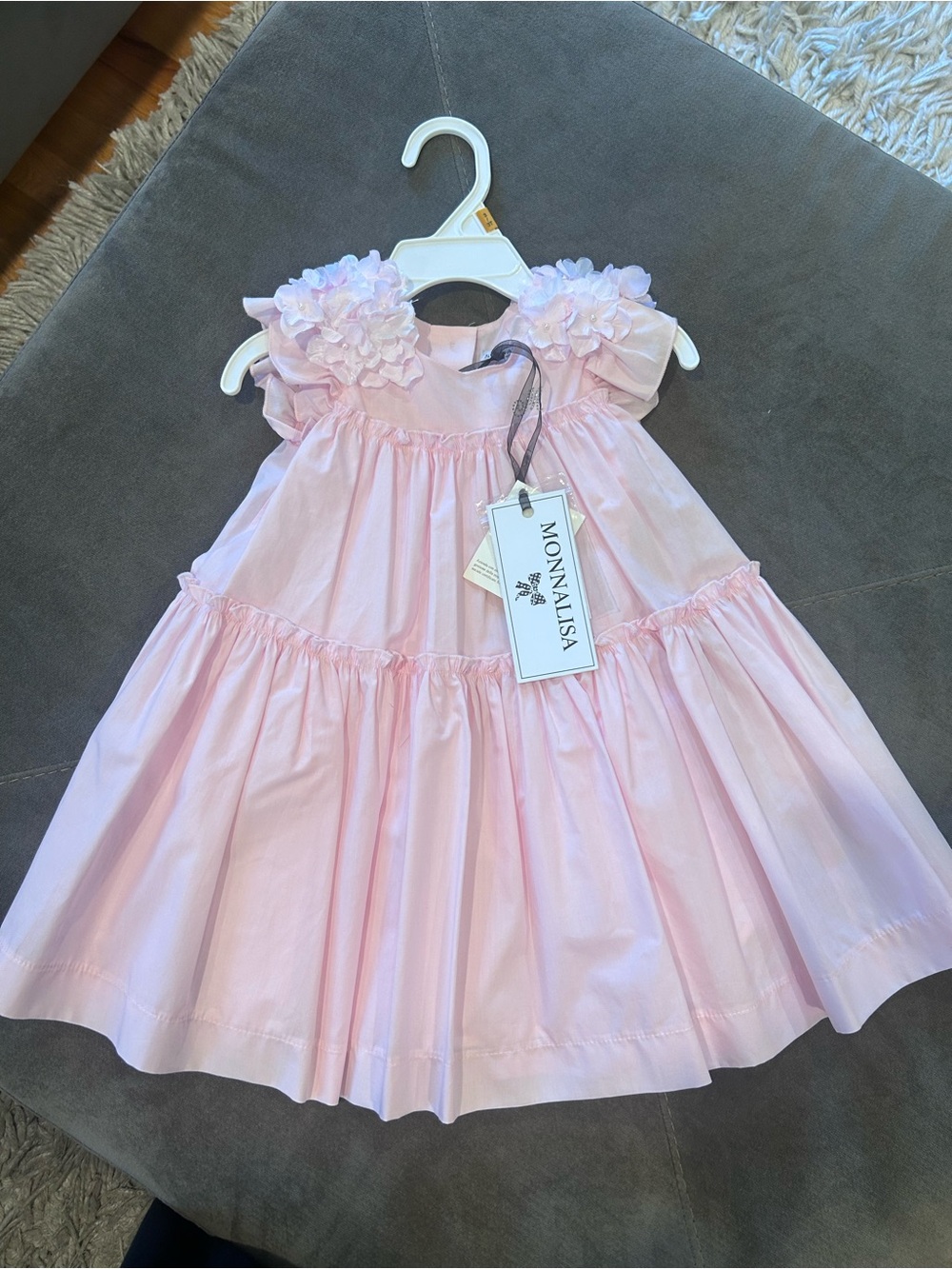 Monnalisa Pink Floral Baby Dress New with tags Size 18 months